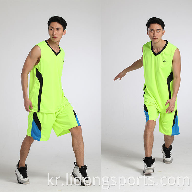 Lidong Custom Youth Basketball Uniforms 새로운 독특한 대학 농구 저지 디자인